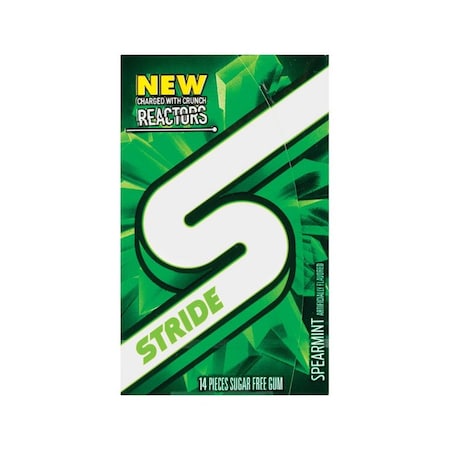 Stride Sugar Free Spearmint Chewing Gum 14 pc 120467